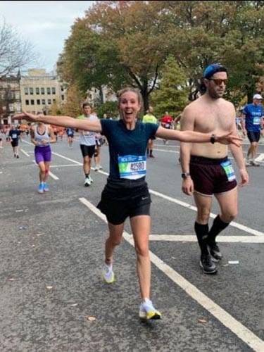 Joanna running Marathon